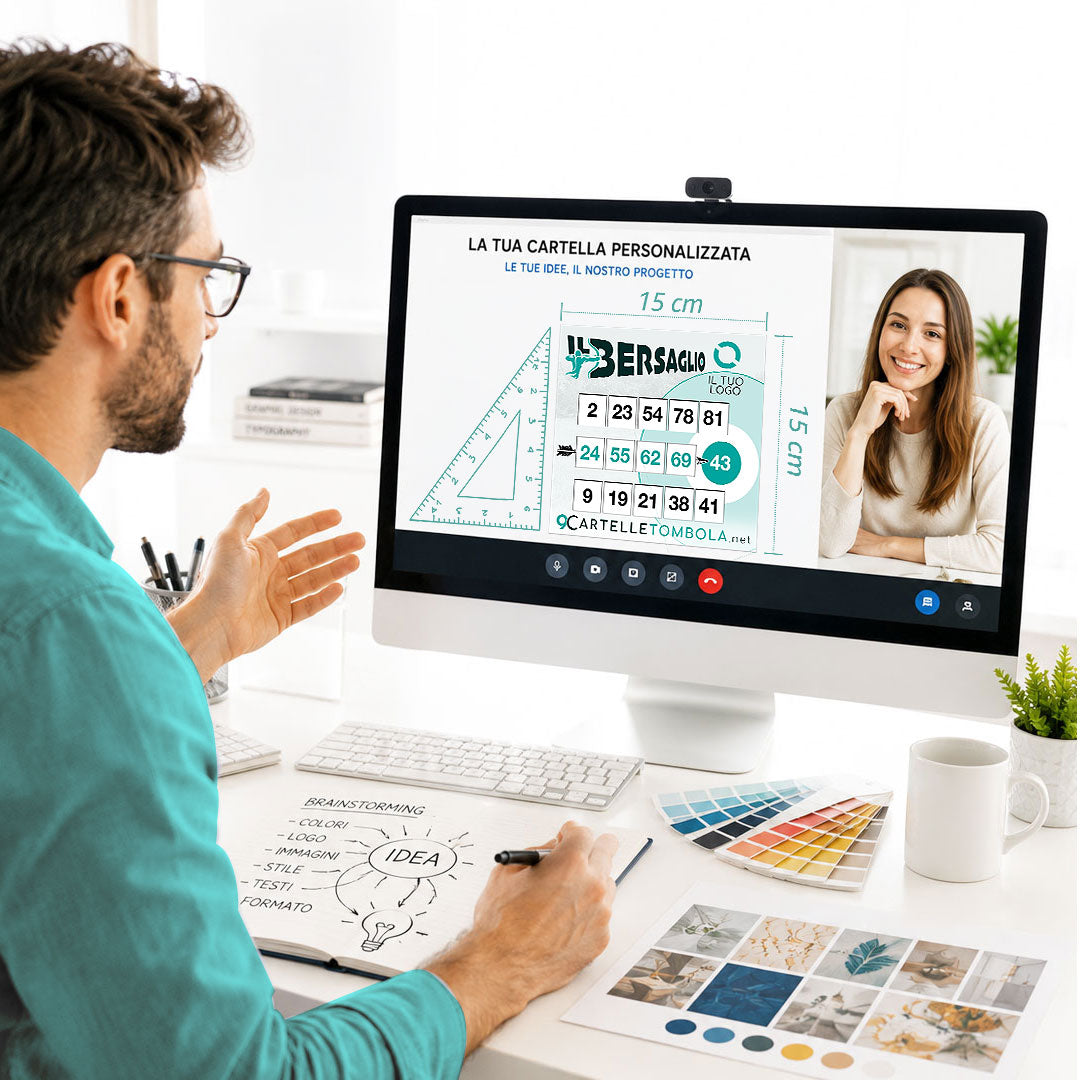 Ideazione e progettazione di cartelle tombola personalizzate