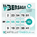 Cartelle tombola gioco IL BERSAGLIO formato 15x15 cm