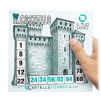 Cartelle tombola gioco IL CASTELLO formato 15x15 cm