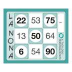 Cartelle tombola gioco LA NONA formato 10x9 cm