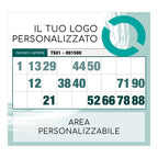 Cartelle personalizzate SINGOLA 1 tabella formato 16x15 cm