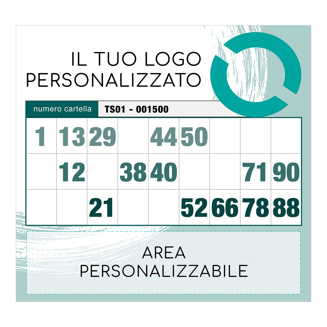 Cartelle personalizzate SINGOLA 1 tabella formato 16x15 cm