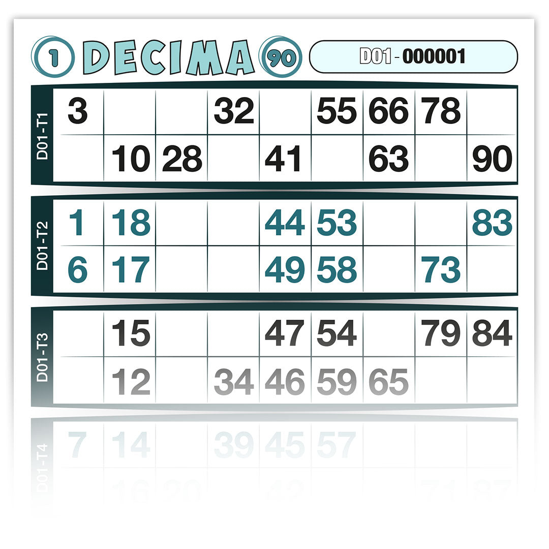 Cartelle DECIMA 9 tabelle formato 15x32 cm