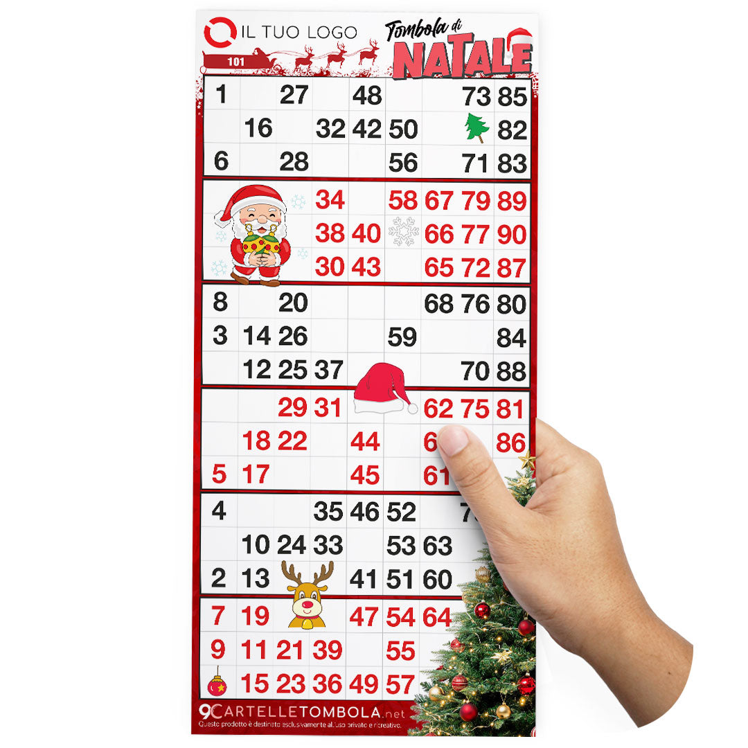 Cartelle TEMA NATALIZIO 6 tabelle formato 15x31 cm