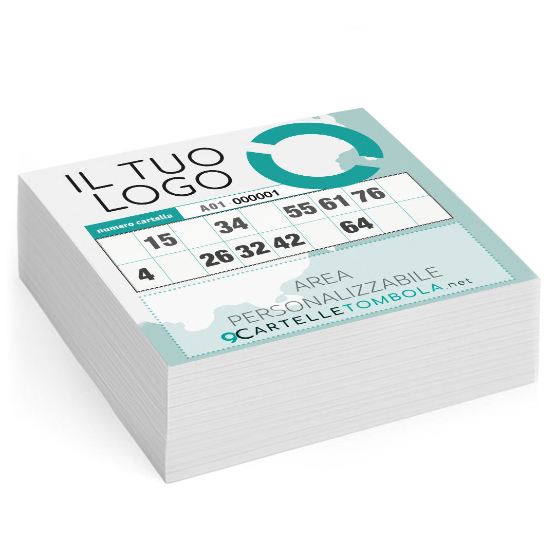 Cartelle personalizzate DECIMA SINGOLA 1 tabella formato 15x15 cm