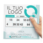 Cartelle personalizzate DECIMA SINGOLA 1 tabella formato 15x15 cm