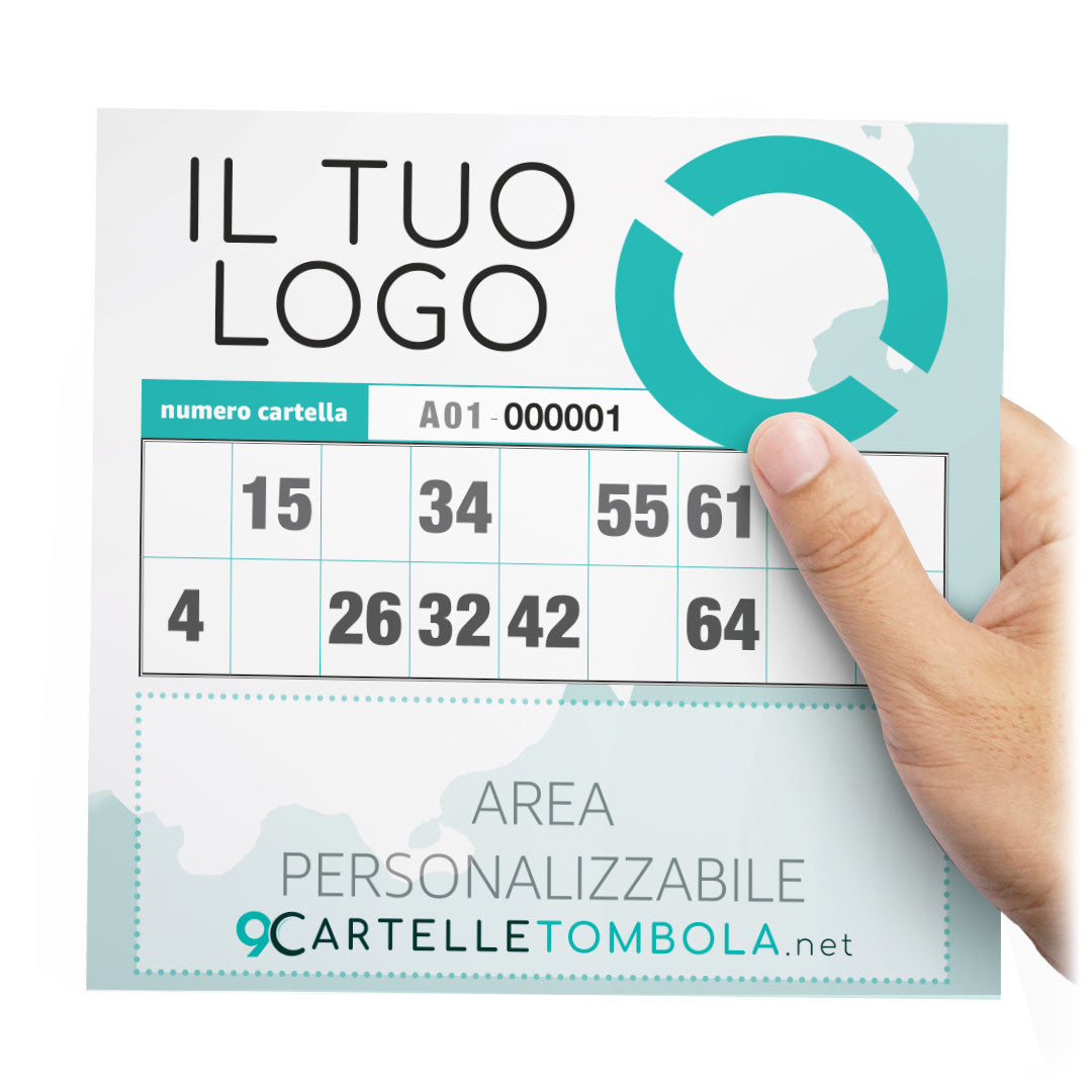 Cartelle personalizzate DECIMA SINGOLA 1 tabella formato 15x15 cm