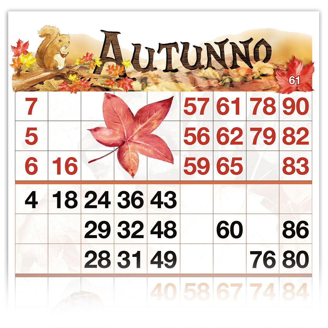 Cartelle TEMA AUTUNNO 6 tabelle formato 15x32 cm