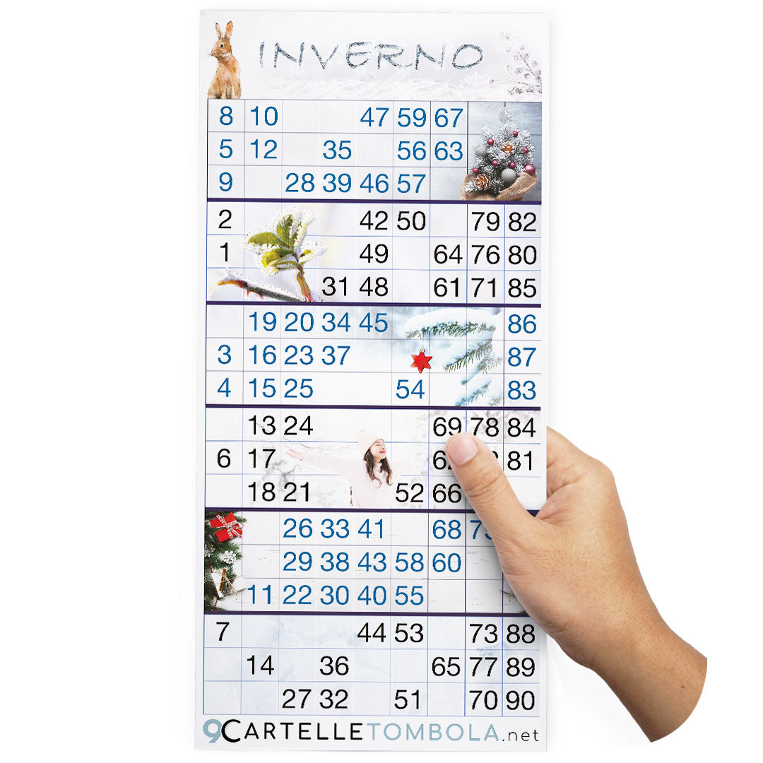 Cartelle TEMA INVERNO 6 tabelle formato 15x32 cm