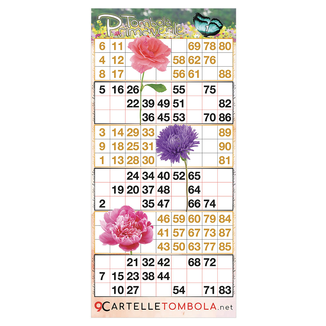 Cartelle TEMA PRIMAVERA 6 tabelle formato 15x31 cm
