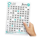 Cartelle tombola gioco SUPER OTTO formato 16x21 cm