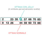 Cartelle tombola gioco SUPER OTTO formato 16x21 cm